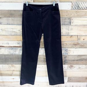 Eileen Fisher Crushed Velvet Brown Pants Size Small